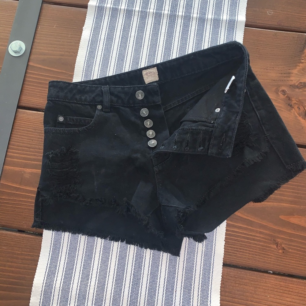 Rip curl Distressed High Waisted Jean Shorts